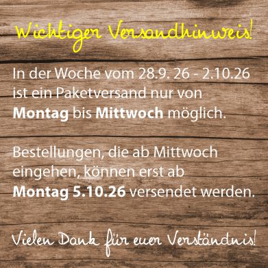 Wichtiger Versandhinweis!