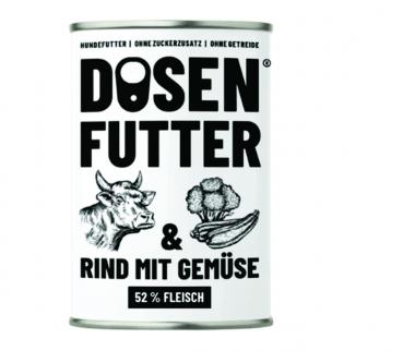 Dosenfutter Rind mit Gemüse