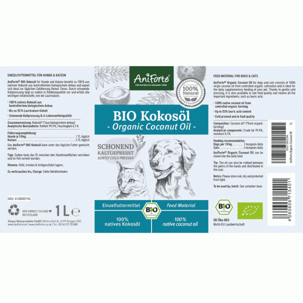 AniForte Bio Kokosöl 3