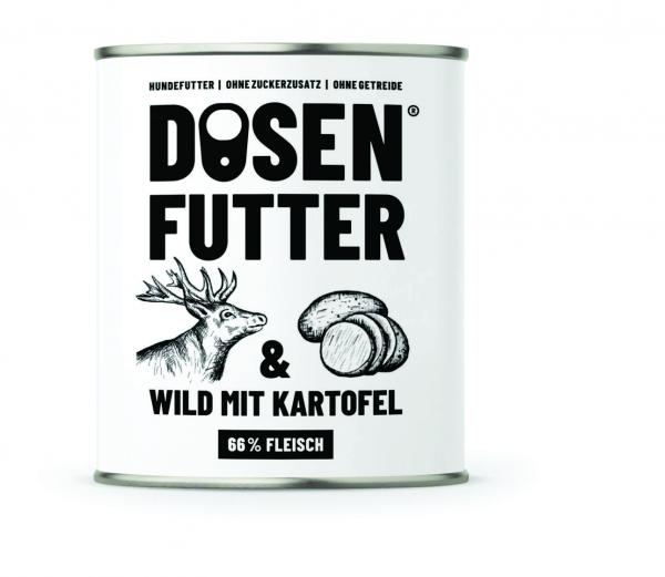 Dosenfutter Wild mit Kartoffel